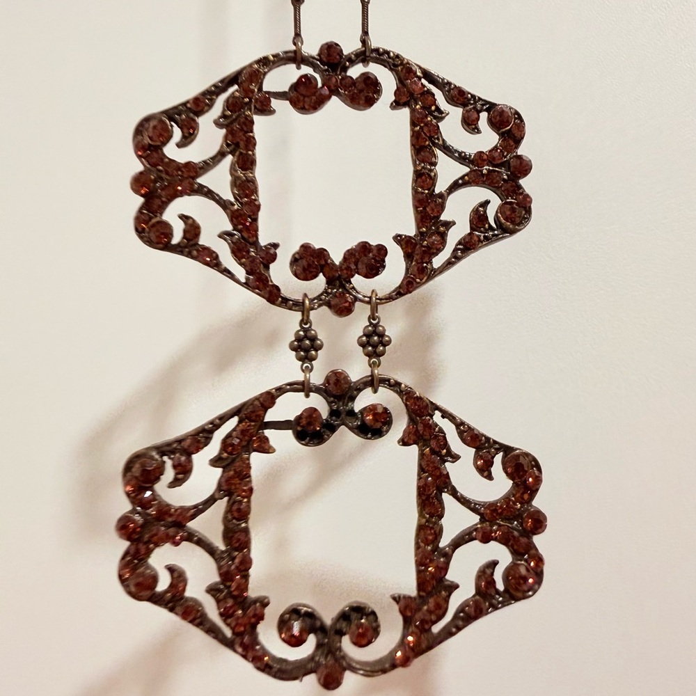 Handmade Rebel Antique Brass and Swarovski Necklace